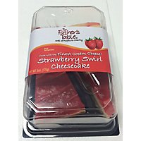 Slice Strawberry Swirl Cheesecake - 6 OZ - Image 1