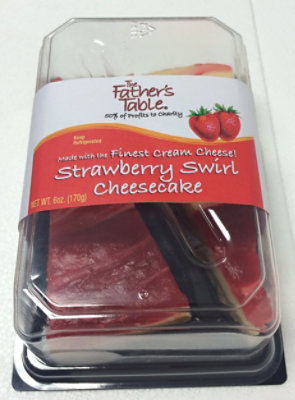 Slice Strawberry Swirl Cheesecake - 6 OZ