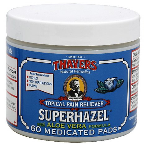 Thayer Witch Hazel Pads Medicated - 60 CT