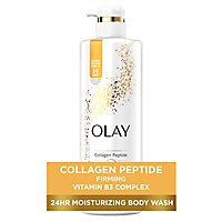 Olay Cleansing & Firming Body Wash with Vitamin B3 and Collagen - 17.9 Fl. Oz. - Image 2