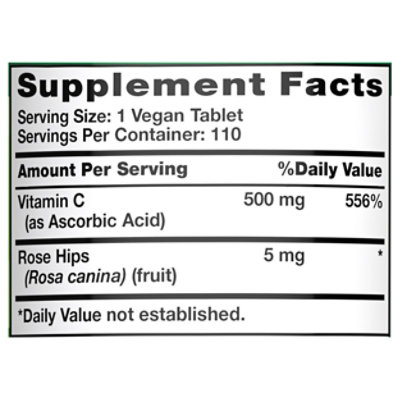 Nature's Truth Vitamin C 500 mg Plus Wild Rose Hips - 110 Count - Image 3