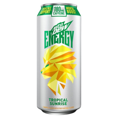 Mtn Dew Energy Drink Tropical Sunrise - 16 FZ - Image 1