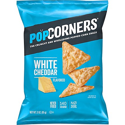 Popcorners Popped Corn Snacks White Cheddar 3 Ounce - 3 OZ - Image 2