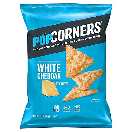 Popcorners Popped Corn Snacks White Cheddar 3 Ounce - 3 OZ - Image 1