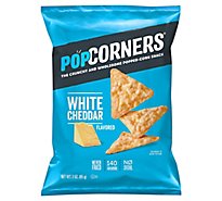 Popcorners Popped Corn Snacks White Cheddar 3 Ounce - 3 OZ