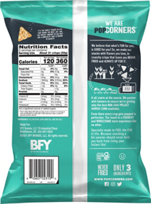 Popcorners Popped Corn Snack Sea Salt - 3 OZ - Image 6