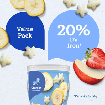 Gerber Puffs Banana And Apple Strawberry Cereal Snacks Variety Multipack - 4-1.48 Oz - Image 4