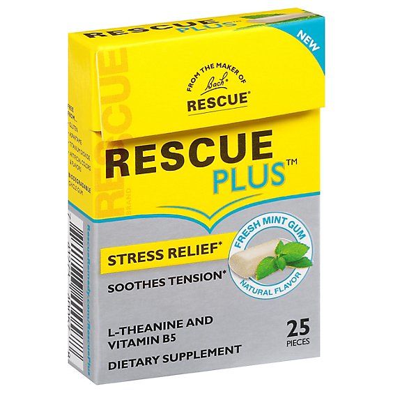 Bach Rescue Plus Stress Relief Gum - 25 CT