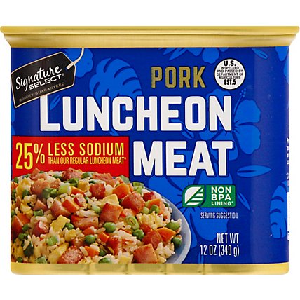 Signature Select Luncheon Meat Pork 25% Less Sodium - 12 OZ - Image 2
