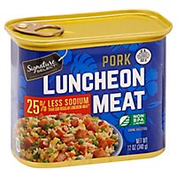 Signature Select Luncheon Meat Pork 25% Less Sodium - 12 OZ - Image 1