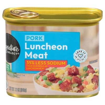 Signature Select Luncheon Meat Pork 25% Less Sodium - 12 OZ