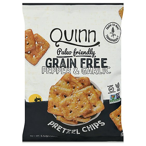 Quinn Pretzel Chip Cracked Peppr Seasalt - 5.5 OZ