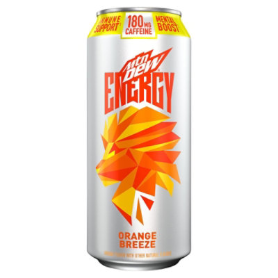 Mtn Dew Rise Energy Drink Orange Breeze Can - 16 FZ - Image 3