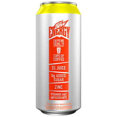 Mtn Dew Rise Energy Drink Orange Breeze Can - 16 FZ - Image 6