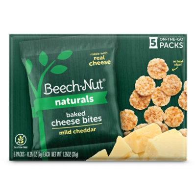 Beech-Nut Baked Cheese Bites Mild Cheddar - 1.25 Oz