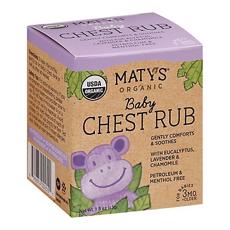 Matys Organic Baby Chest Rub - 1.5 OZ