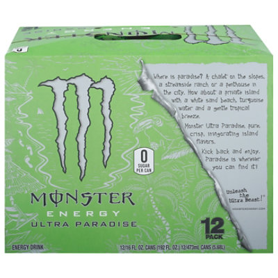 Monster Energy Ultra Paradise Sugar Free Energy Drink - 12-16 Fl. Oz. - Image 3