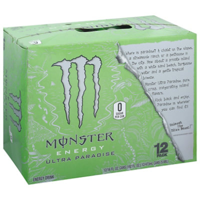 Monster Energy Ultra Paradise Sugar Free Energy Drink - 12-16 Fl. Oz. - Image 1