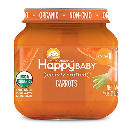 Happy Baby Cc Stage 1 Carrots Jars Org - 4 OZ - Image 1