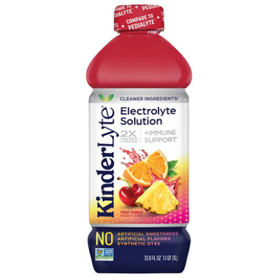 KinderLyte Fruit Punch Oral Electrolyte Solution - 33.8 Fl. Oz. - Image 1
