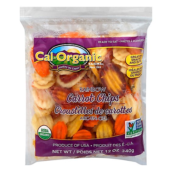 Cal-Organic Farms Carrot Chips Rainbow Organic - 12 OZ