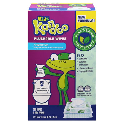 Kandoo Flushable Wipes Sensitive - 288 CT - Image 3