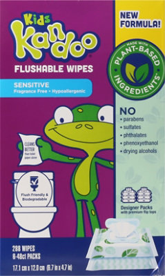 Kandoo Flushable Wipes Sensitive - 288 CT - Image 2
