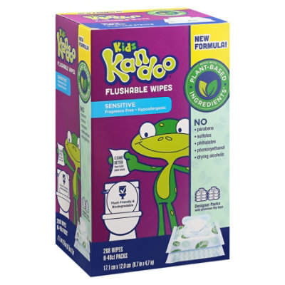 Kandoo Flushable Wipes Sensitive - 288 CT - Image 1