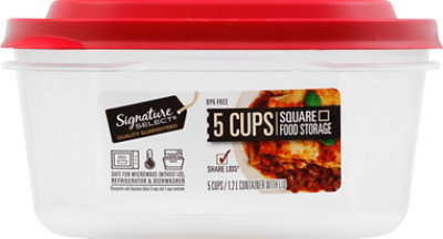 Signature SELECT Food Storage Square 5 Cup - EA - Image 2