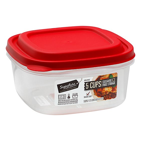 Signature Select Food Storage Square 5 Cup - EA