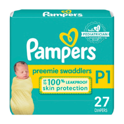 Pampers Swaddlers Preemie Diapers - 27 CT