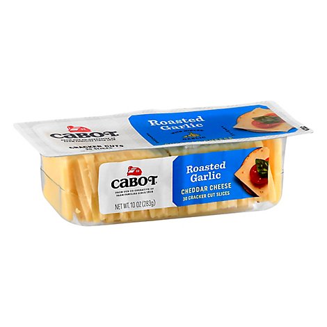 Cabot Creamery Cheese Roasted Garlic Cheddar Cracker Cut - 10.4 OZ