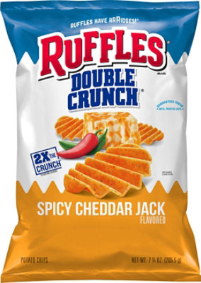 Ruffles Potato Chips Double Crunch Spicy Cheddar Jack - 7.25 OZ - Image 1