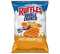 Ruffles Potato Chips Double Crunch Spicy Cheddar Jack - 7.25 OZ