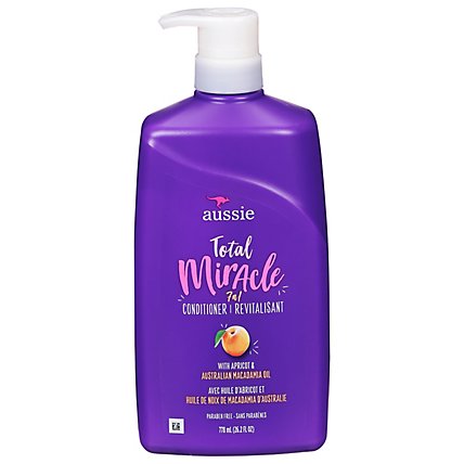Aussie Total Miracle With Apricot & Macadamia Oil Paraben Free Conditioner - 26.2 Fl. Oz. - Image 3