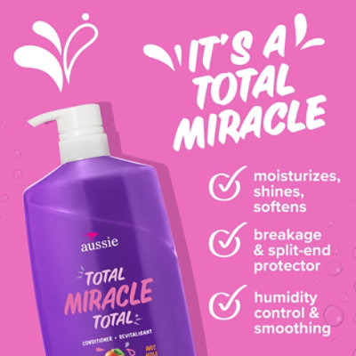 Aussie Total Miracle With Apricot & Macadamia Oil Paraben Free Conditioner - 26.2 Fl. Oz. - Image 3