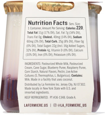 La Fermiere French Yogurt Rspbry Blbry - 5.6 OZ - Image 6