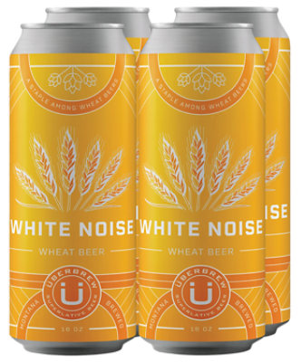 Uberbrew White Noise Wheat Beer Can - 4-16 FZ - Image 1