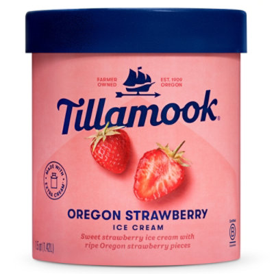 Tillamook Oregon Strawberry Ice Cream - 48 Oz