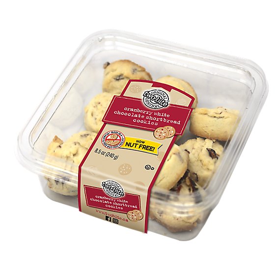 Two Bite Cranberry White Chocolate Shortbread Cookies - 8.46 OZ