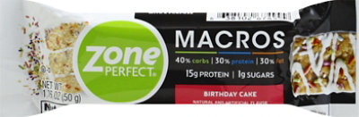 Zoneperfect Macros Birthday Cake Bar - 1.76 OZ - Image 2