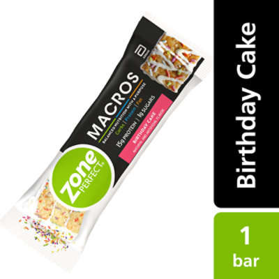 Zoneperfect Macros Birthday Cake Bar - 1.76 OZ