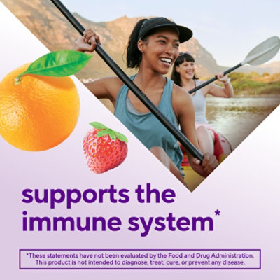 Vitafusion Power Zinc Strawberry Tangerine Flavored Immune Support Gummy Vitamins - 90 Count - Image 3