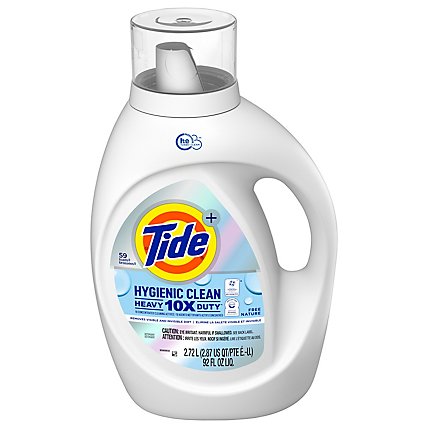Tide Hygienic Clean Heavy Duty Free HE Compatible Unscented Liquid Laundry Detergent - 92 Fl. Oz. - Image 1