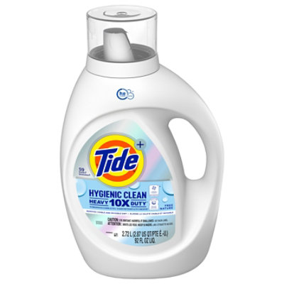 Tide Hygienic Clean Heavy Duty Unscented Liquid Laundry Detergent HE Compatible - 92 Fl. Oz.