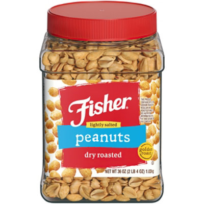 Fisher Dry Rstd Peanuts Low Salt - 36 OZ - Image 3