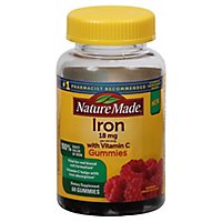 Nature Made Iron Gummies With Vitamin C 18mg - 60 CT - Image 1