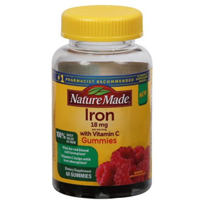 Nature Made Iron Gummies With Vitamin C 18mg - 60 CT