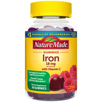 Nature Made Iron Gummies With Vitamin C 18mg - 60 CT