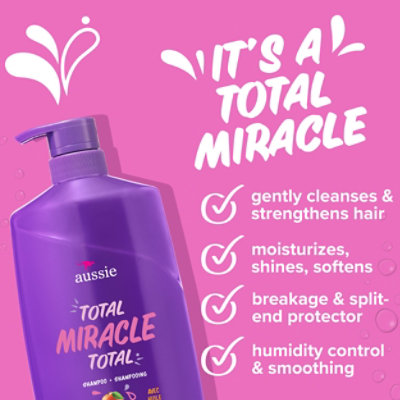 Aussie Total Miracle Shampoo With Apricot & Macadamia Oil - 26.2 FZ - Image 3